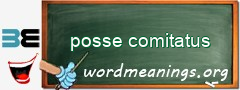 WordMeaning blackboard for posse comitatus